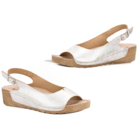Goodin Sandalias con purpurina gris 6