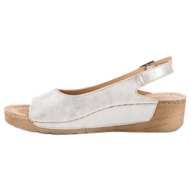 Goodin Sandalias con purpurina gris 4