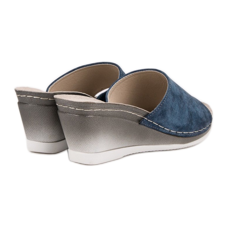 Goodin Sandalias de cuña azul 1