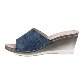 Goodin Sandalias de cuña azul 6