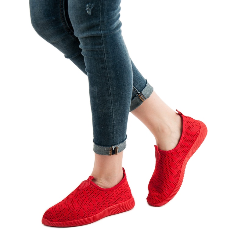 SHELOVET Calzado textil sin cordones rojo 1