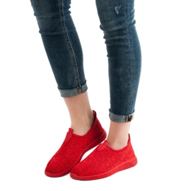 SHELOVET Calzado textil sin cordones rojo 2