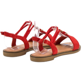 Laura Mode Sandalias de ante rojo 6