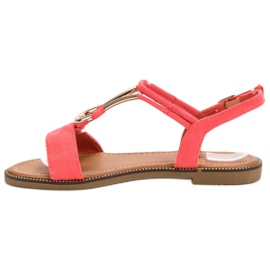 Laura Mode Sandalias de ante rojo 4