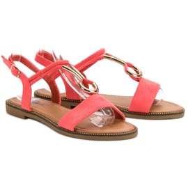 Laura Mode Sandalias de ante rojo 6