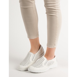 Kylie Zapatos de cuero blanco 3