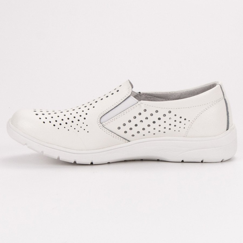 Kylie Zapatos de cuero blanco 2