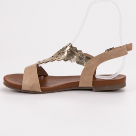 Kylie Sandalias planas con estilo beige 1 Kylie Sandalias planas con estilo beige 1