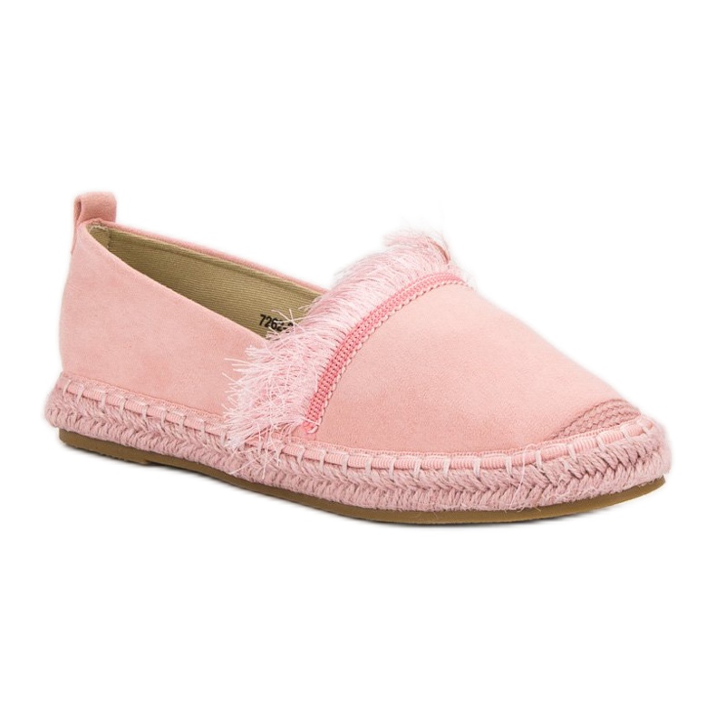 Lily Shoes Alpargatas Con Flecos rosa 1