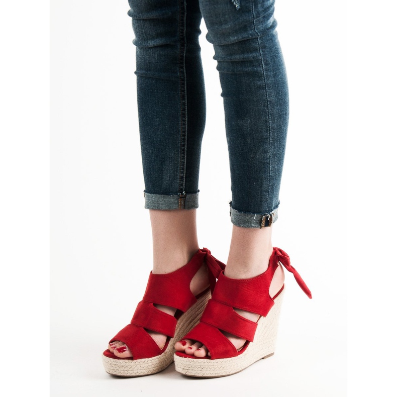 Cm Paris Sandalias de cuña rojas rojo 1