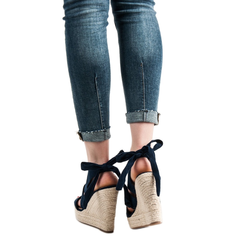 Cm Paris Sandalias azul marino en una cuña 1