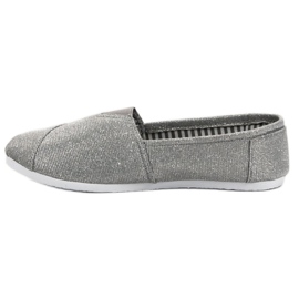 SHELOVET Zapatillas slip on con purpurina gris 6