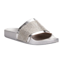 Zapatillas VICES con circonita gris 5