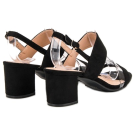 Ideal Shoes Sandalias de mujer de moda negro 5