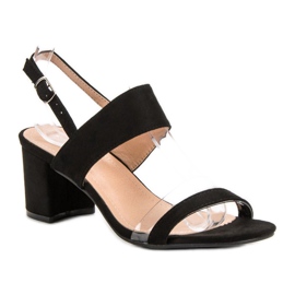 Ideal Shoes Sandalias de mujer de moda negro 3