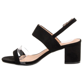 Ideal Shoes Sandalias de mujer de moda negro 4
