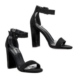 Goodin Sandalias en una barra negro 4