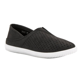 Super Mode Zapatillas cómodas sin cordones negro 3