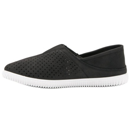 Super Mode Zapatillas cómodas sin cordones negro 4