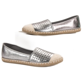 New Tlck Alpargatas con purpurina gris 7