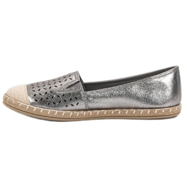 New Tlck Alpargatas con purpurina gris 2