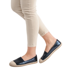 New Tlck Alpargatas con purpurina azul marino 1