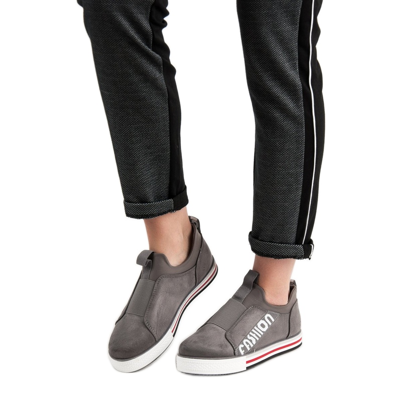 SHELOVET Zapatos deportivos de moda gris 1