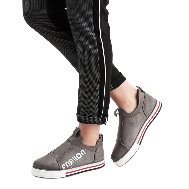 SHELOVET Zapatos deportivos de moda gris 2