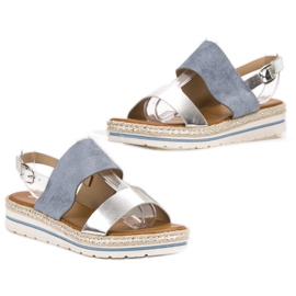 SHELOVET Sandalias cómodas azul 7