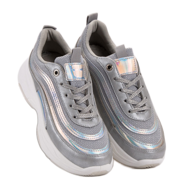 SHELOVET Zapatillas en la plataforma gris 1