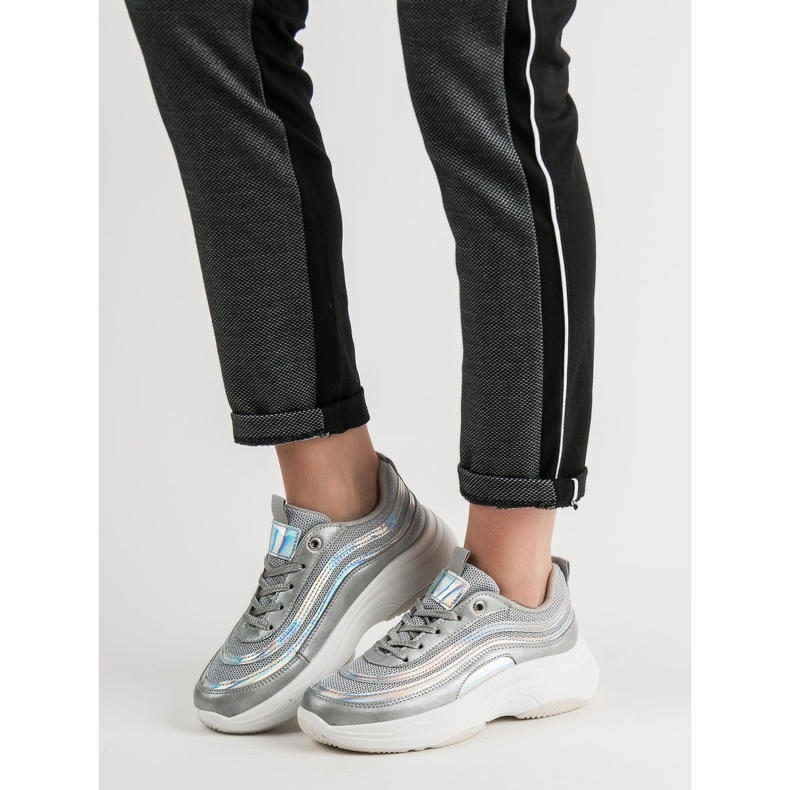 SHELOVET Zapatillas en la plataforma gris 2