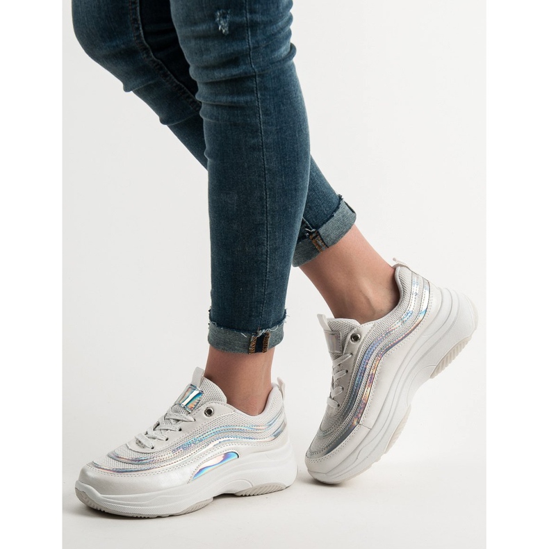 SHELOVET Zapatillas en la plataforma blanco 2