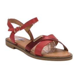 L. Lux. Shoes Sandalias rojas con estilo rojo 1