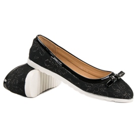 SHELOVET Bailarina con encaje negro 4