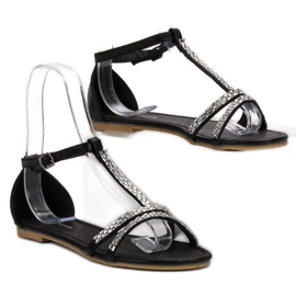 L. Lux. Shoes Sandalias planas negro 1