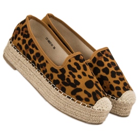 Best Shoes Señores en la plataforma con estampado de leopardo marrón 6