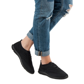 SHELOVET Calzado textil con cordones negro 5