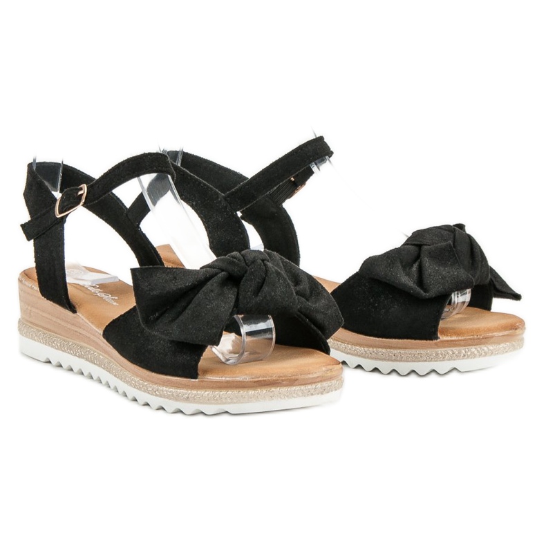 Bello Star Sandalias con lazo negro 1