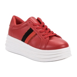 SHELOVET Zapatos deportivos rojos 3