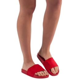 SHELOVET Zapatillas deportivas de gamuza rojo 1