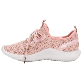 SHELOVET Zapatos deportivos rosas rosado 4