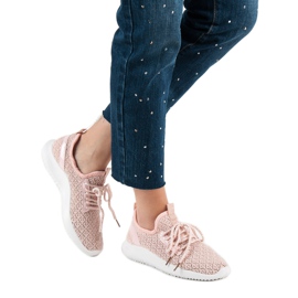 SHELOVET Zapatos deportivos rosas rosado 5