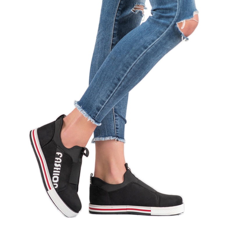 SHELOVET Zapatos deportivos de moda negro 1 SHELOVET Zapatos deportivos de moda negro 1