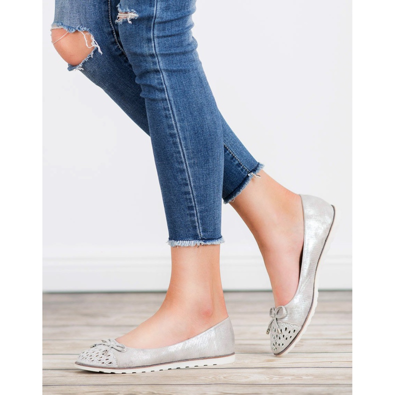 SHELOVET Bailarinas casuales gris 1