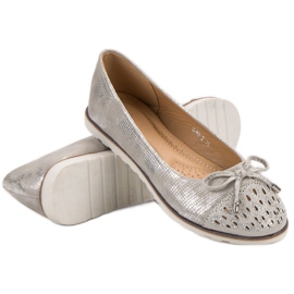 SHELOVET Bailarinas casuales gris 2