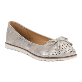 SHELOVET Bailarinas casuales gris 3