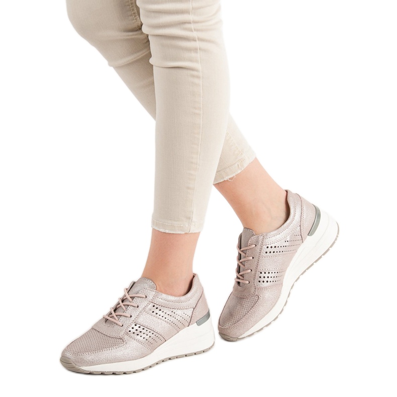 Zapatos de piel VINCEZA rosa 1