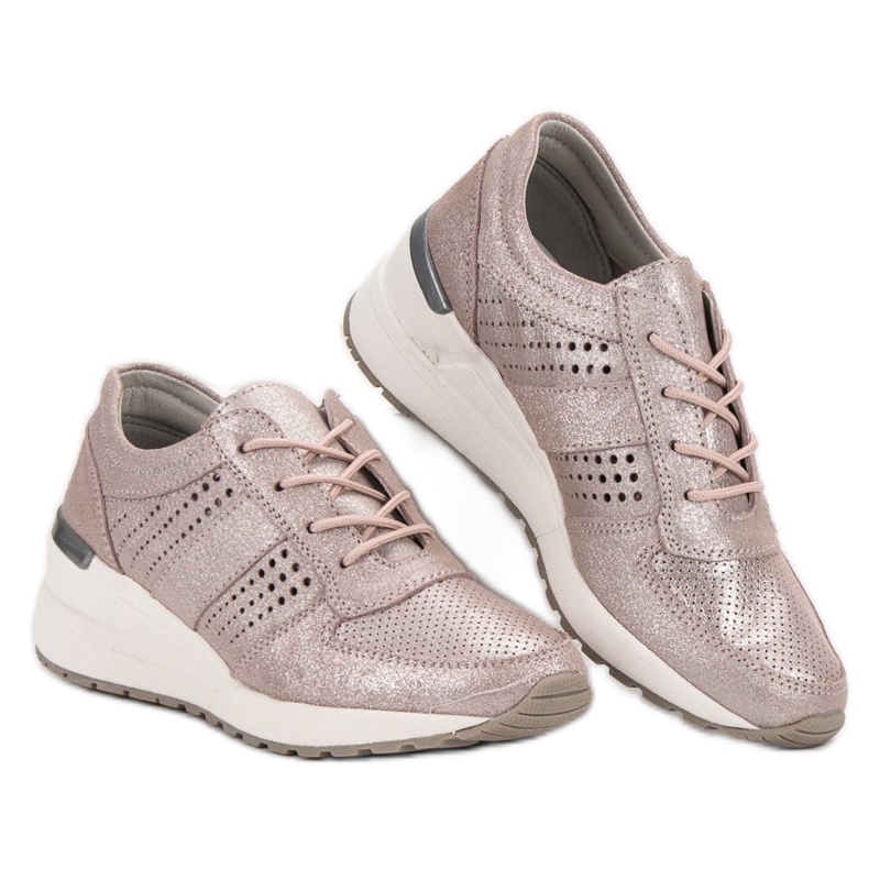 Zapatos de piel VINCEZA rosado 2