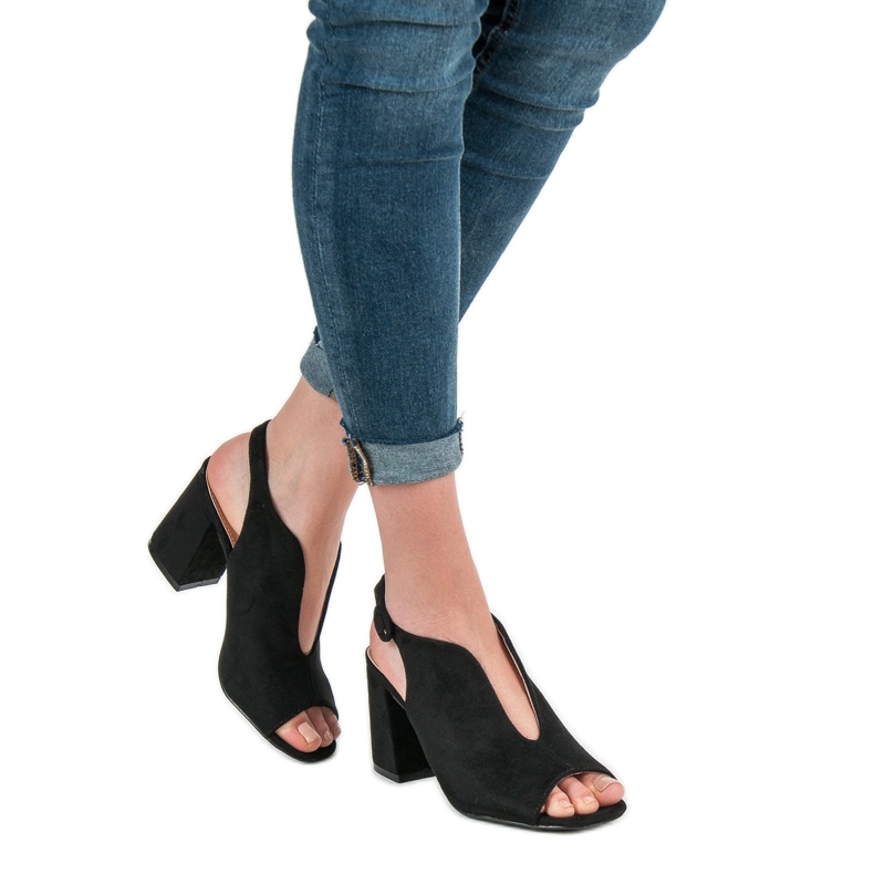 Milaya Sandalias construidas negro 2