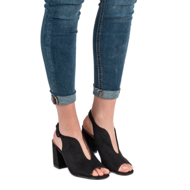 Milaya Sandalias construidas negro 1